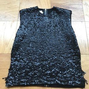 Vintage Sequin & Wool Top